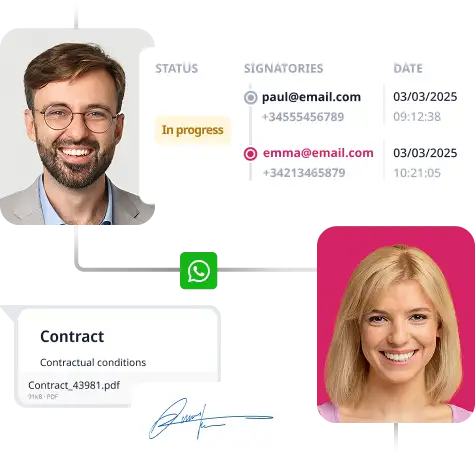 Sign documents instantly via WhatsApp Business