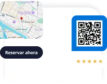 Mensaje RCS con carrusel interactivo, mapa y botones para comprar y gestionar pedidos