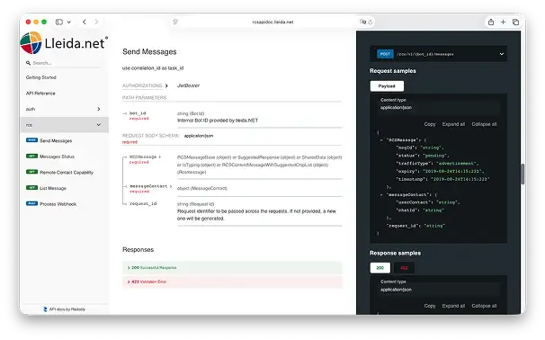 RCS Business API dashboard with delivery metrics and campaign management