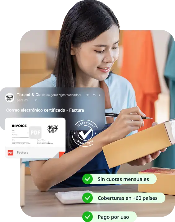 Comunicacions certificades per a retail i ecommerce amb evidència d'enviament, lliurament i contingut